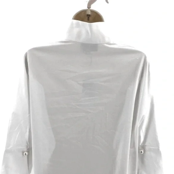 Tuckernuck | NEW Blanc Willow Three-quarter Sleeve Blouse in White Size M - Picture 9 of 9